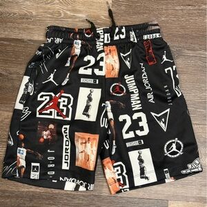 Jordan Black Graphic Shorts